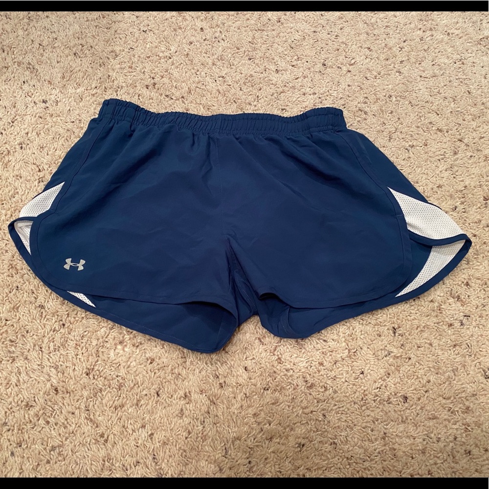 blue Under Armour athletic running short